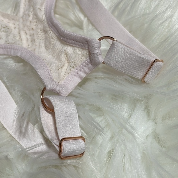 NWT Le Mystere razor back light pink shell front closure soft 34F sports support - Picture 14 of 15